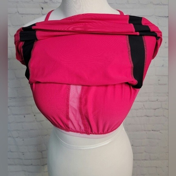 C9 by Champion Women's Pink Black Athletic Tank Top size XL Shelf Bra Zip Pocket - Picture 6 of 8